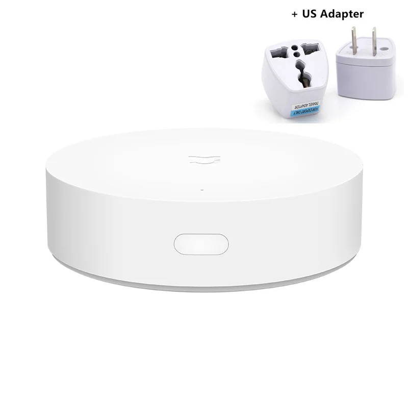 Add US Adapter mi jia смарт-шлюз ZigBee wifi Bluetooth сетчатый концентратор голосовой пульт дистанционного управления многомодовый шлюз концентратор для Xiao mi умный дом - Цвет: Add US Adapter