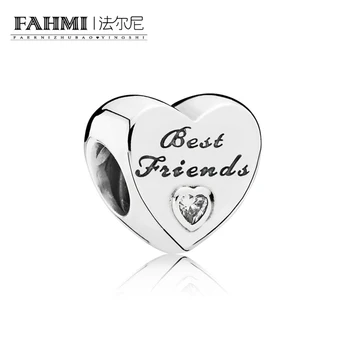 

FAHMI 100% 925 Sterling Silver 1:1 Authentic FRIENDSHIP HEART CHARM Bracelet Original Women Jewelry 791727CZ