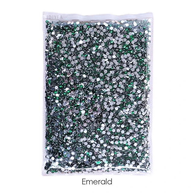 Wholesale Jelly AB Resin Non Hot Fix Rhinestones Cтразы Flatback Plastic Crystals Strass Glitters Stone Bulk Big Package for DIY Emerald