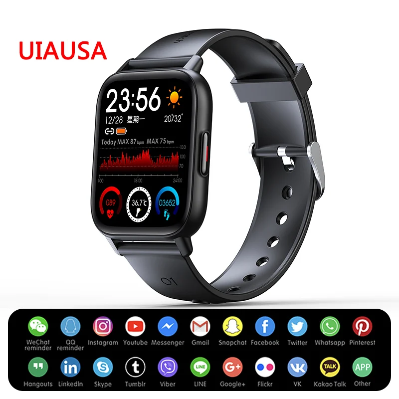 UIAUSA P8 1.69 Inch Smart Watch Men Full Touch Fitness Tracker Blood Pressure Smart Clock Women GTS Smartwatch for Xiaomi