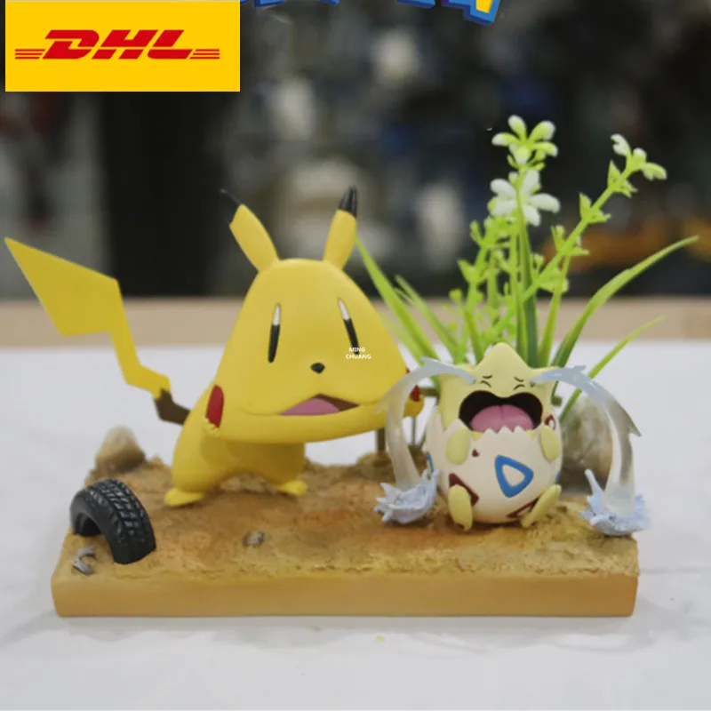 

8" Anime Statue Grimace Bust Pikachu Full-Length Portrait Simulation Animal Charmander GK Action Figure Toy BOX 20CM V705