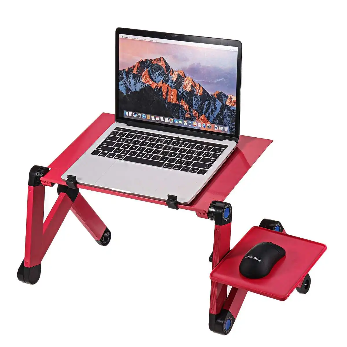 Portable Bed or Sofa Adjustable Laptop Desk with Mouse Pad and Fan