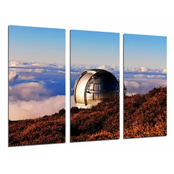 

Astronomy Sky Telescope Great Canary Islands, Spain, photo print on wood, modern picture decorative 26795