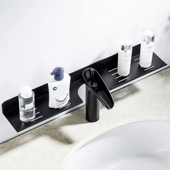 

Wall Mounted Storage Shelves for Bathroom Faucet Rack Bathroom Mirror Front Washbasin Kitchen Storage Rack
