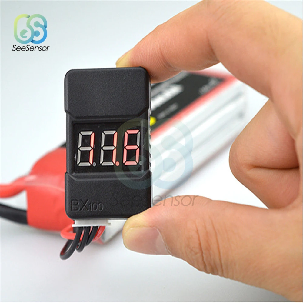 Тестер напряжения батареи Lipo BX100 1 8S измеритель низкого зуммер устройство для