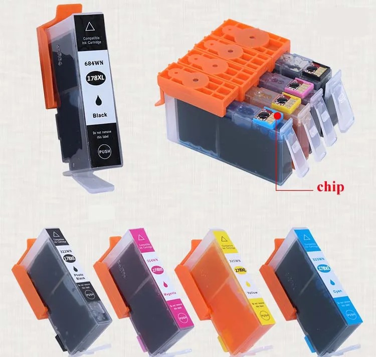 Совместимый чернильный картридж для hp 178 Для hp 178 178XL Photosmart 5510 5515 6510 7510 B109a B109n B110a принтер