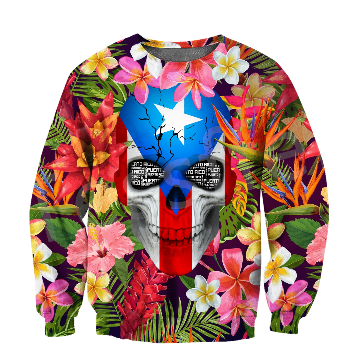 Tessffel Newest Country Flag Puerto Rico Caribbean Sea Camo Tattoo Harajuku Tracksuit 3DPrint Men/Women Funny Casual Hoodies B-1