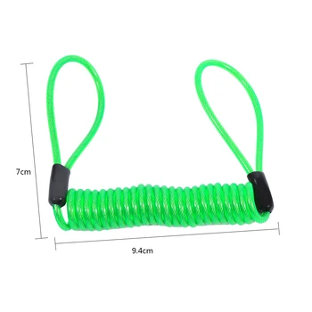 

Multi-functional Motorcycle Alarm Disc Lock Antitheft Security Spring Reminder Coil Cable for disk lock reminder brake safety