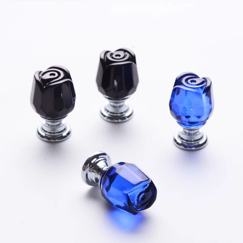

10 Pcs / Set Handle Rose Crystal Door Kitchen European Handicraft Wholesale Customization Factory Direct Sale