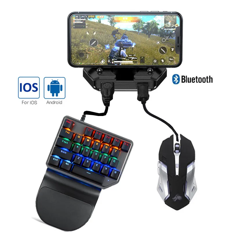 Mobile Bluetooth 5.0 Android For PUBG Controller Gaming Keyboard Mouse Converter IOS iPad to PC | Электроника