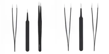 

1.5mm Industrial Tweezers Kit Anti-Static Stainless Steel Tweezer Set Repair Tools ESD-10 11 12 13 14 ESD-15 integrated circuit