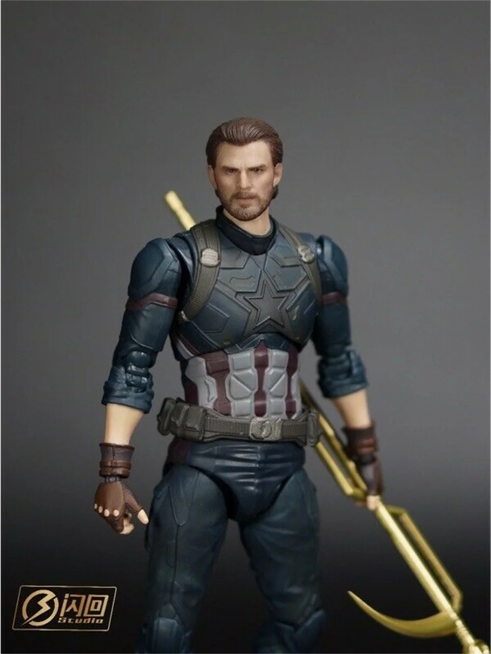 1/12 Scale Captain America Old Big Beard Head Sculpt Model Action Figure Collection fit 6'' Body Model