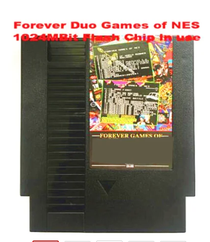 Игровой картридж FOREVER DUO GAMES OF NES 852 в 1 (405 + 447) для консолей всего игр используется