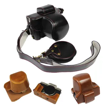 

Luxury PU Leather Camera Bag Case For Fujifilm XT200 Fuji X-T200 Protective Shell Cover With Battery Openning