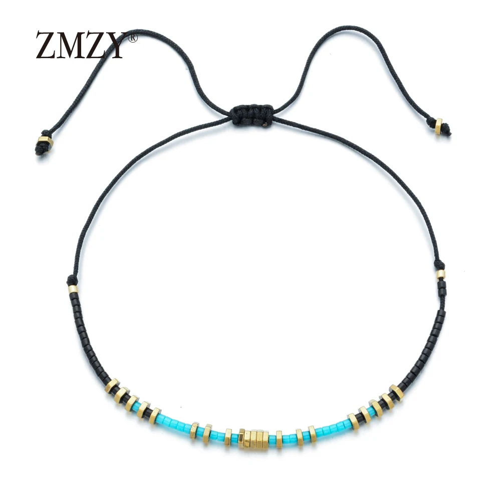 ZMZY Модные Винтажные Boho ручной работы веревка String браслеты дружбы для женщин девушек ювелирные изделия Boho Miyuki бусины браслет подарок