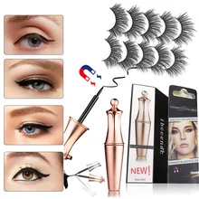 5 накладные ресницы на магнитном креплении магнитные жидкие подводки для глаз и магнитный ненастоящий ресницы водонепроницаемые влагостойкие пота ресницы долгодержащиеся стойкие косметические