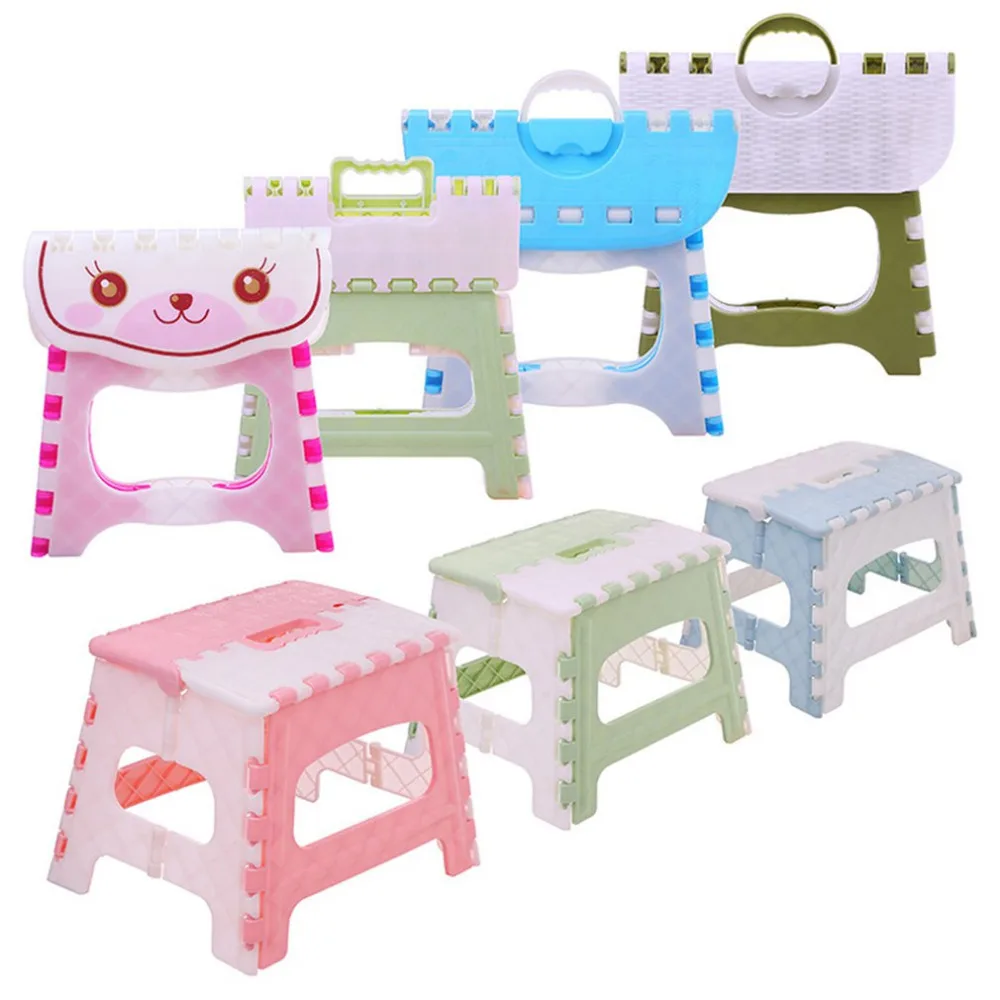 

Folding Step Stool Lightweight Step Stool Mini Cartoon Safe Stool for Kitchen, Bathroom, Bedroom, Kids or Adults