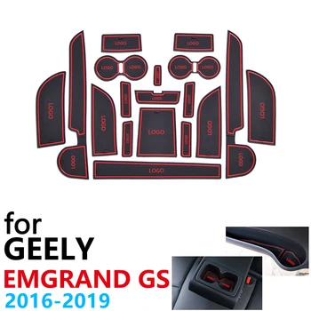 

Anti-Slip Rubber Cup Cushion Door Groove Mat for Geely Emgrand GS 2016~2019 Accessories Car Stickers mat for phone 2017 2018