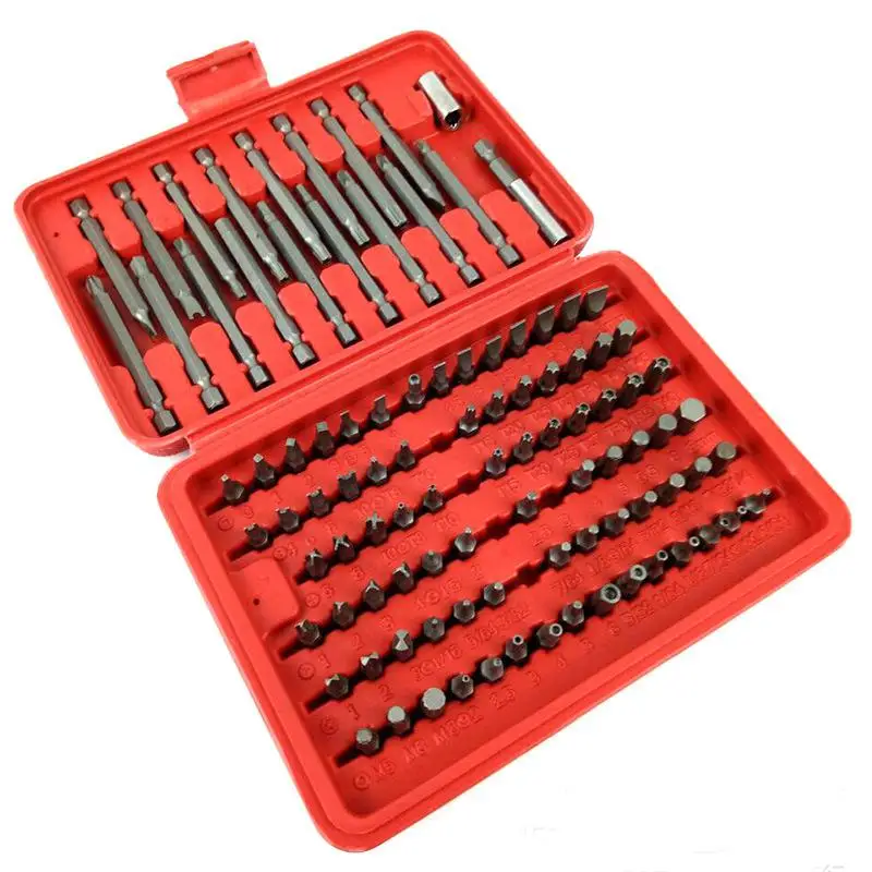 

Litake 98pcs Batch Head Electric Screwdriver Rod Sleeve Set Cross Word Plum Hex Phillips Star Bit Torx Multi-function