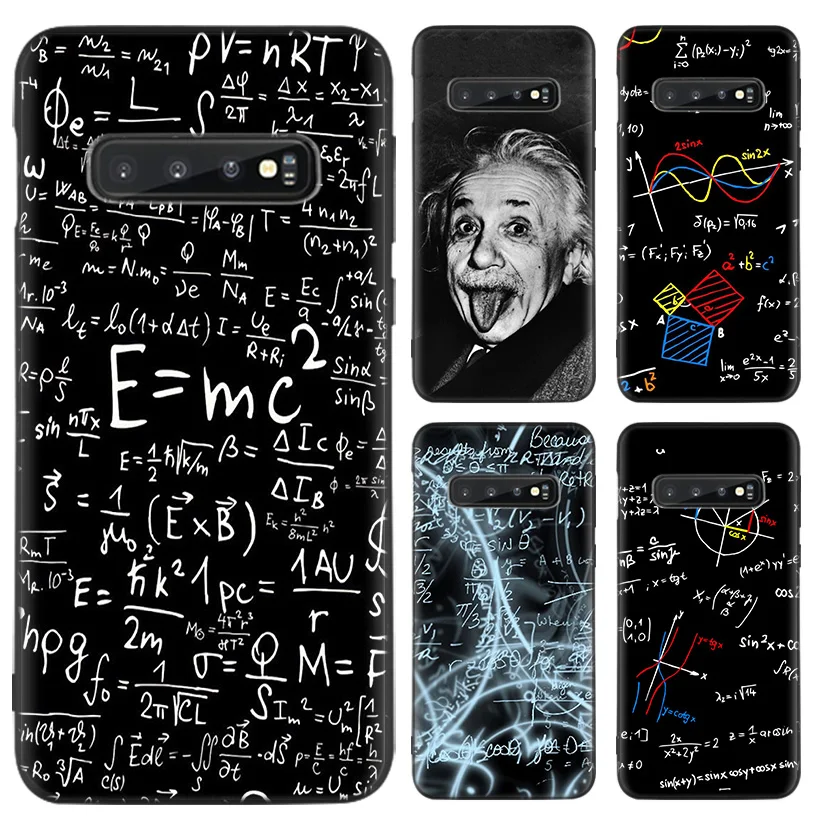 Чехол Einstein formula Math Chem для samsung Galaxy S10+ Plus Lite Note 10 9 8 S9 S8 J4 J6+ Plus S7 S6 черный чехол для телефона