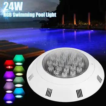 

24W RGB Led Swimming Pool Light IP68 Waterproof AC 24V Outdoor RGB Underwater Lighting Pond LED Piscina Luz Spotlight 7 Colors