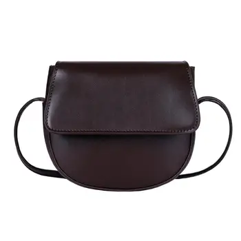 

Fashionable PU Leather Women Handbag Classic Retro Pure Color Shoulder Red Black Green Bags Personality Female Bags