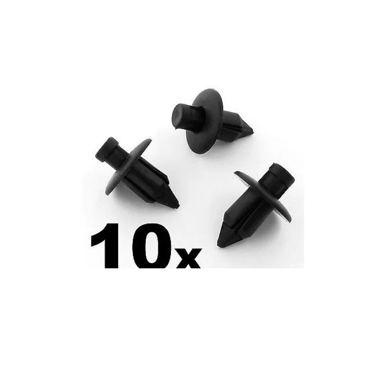 

10x For Suzuki Black Plastic Rivets- Trim Clips for Bumpers, For Sideskirts, For Sills