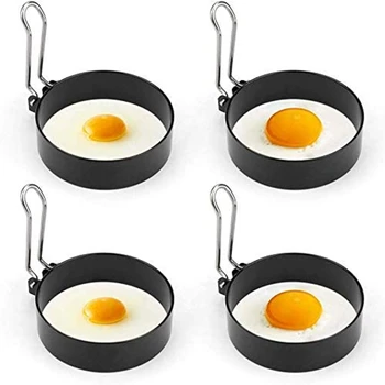 

4 PCS Stainless Steel Fried Egg Shaper Pancake Mould Omelette Mold Frying Egg Cooking Tools Kitchen Accessories Kitchen Gadget