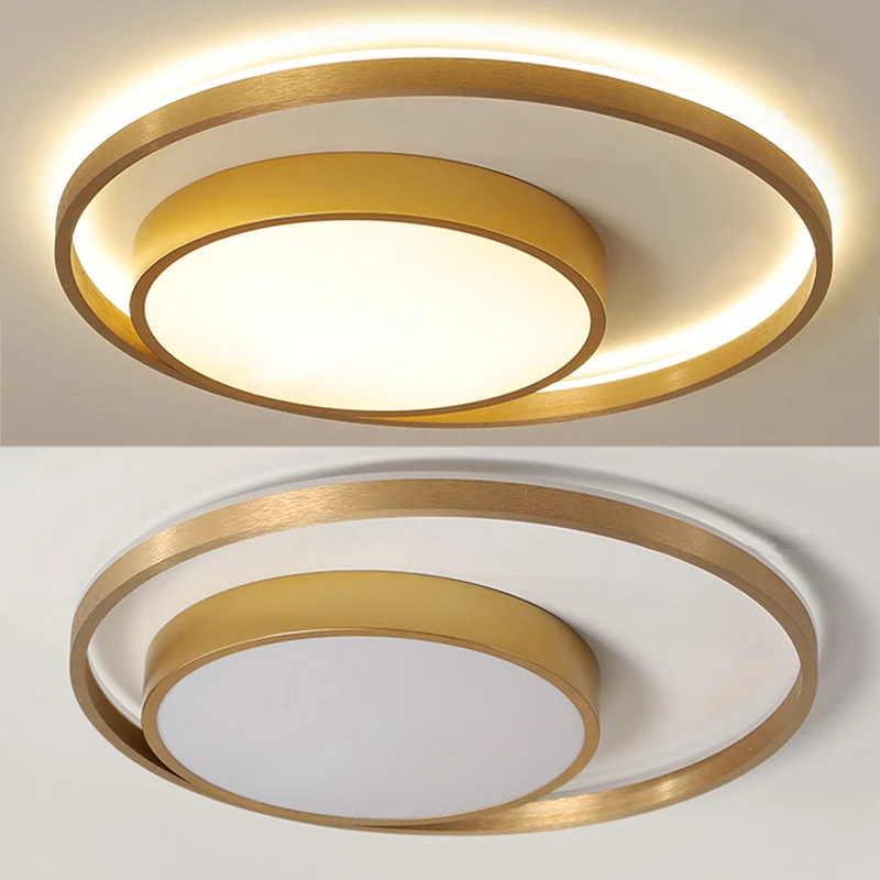 Plafonniers Carres Anneaux Pour Chambre A Coucher Maison Salon Luminaires Lustre Plafonnier Moderne Acrylique Led Plafonnier Pour 220 110