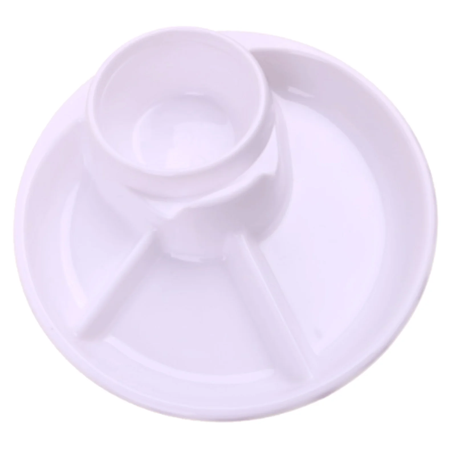 21cm Breakfast Divided Plate Portable Barbecue Picnic Tray Portion Control Plate For Healthy Eating For Adults Kids Dinner