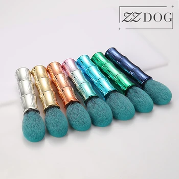 

ZZDOG 1Pcs Face Loose Powder Foundation Brush Big Fluffy Blush Makeup Brushes Bamboo Theme Seamless Soft Cosmetics Make Up Tools