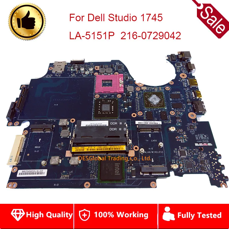 J502P CN-0J502P 0J502P J502P KAT00 LA-5151P для Dell Studio 1745 Материнская плата ноутбука 216-0729042 Тесты Быстрая