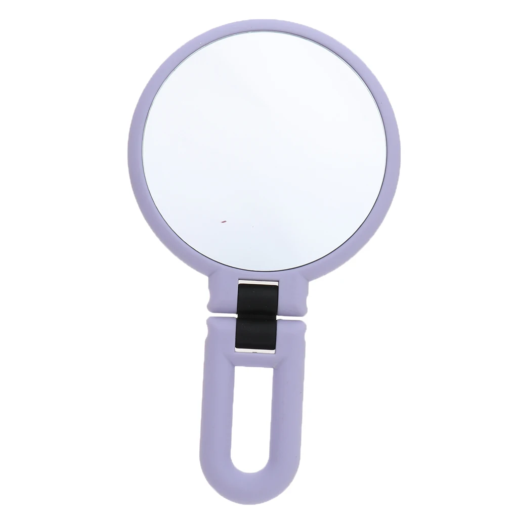 Folding Hand Held Mirror with 2x/3x/15x Magnification & True Image, Travel Countertop Makeup Shaving Mirror 