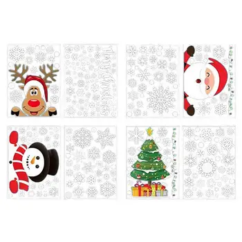 

300PCS Christmas Window Stickers Snowflake Window Clings Decals