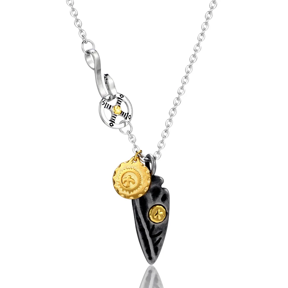 

Goro Takahashi Titanium Steel Shield Necklace Men And Women Cool Eagle Pendant Couples Japanese-style Popular Brand Retro Versat