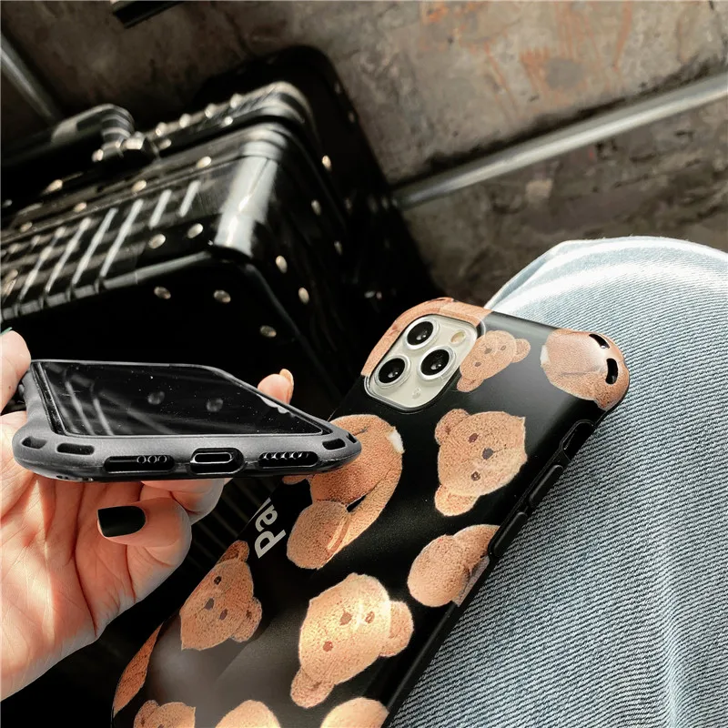 Для iphone 11 Pro Max чехол Роскошный угол сломанный медведь Модный мягкий мобильный чехол для телефона для iphone 7 7plus 8 8plus X XR XS MAX чехол