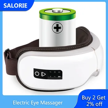 

USB Rechargeable Eye Massager Massage Glasses Eye Fatigue Relieve Bluetooth Hot Compress Eyes Care Device Pain Relief Relaxation