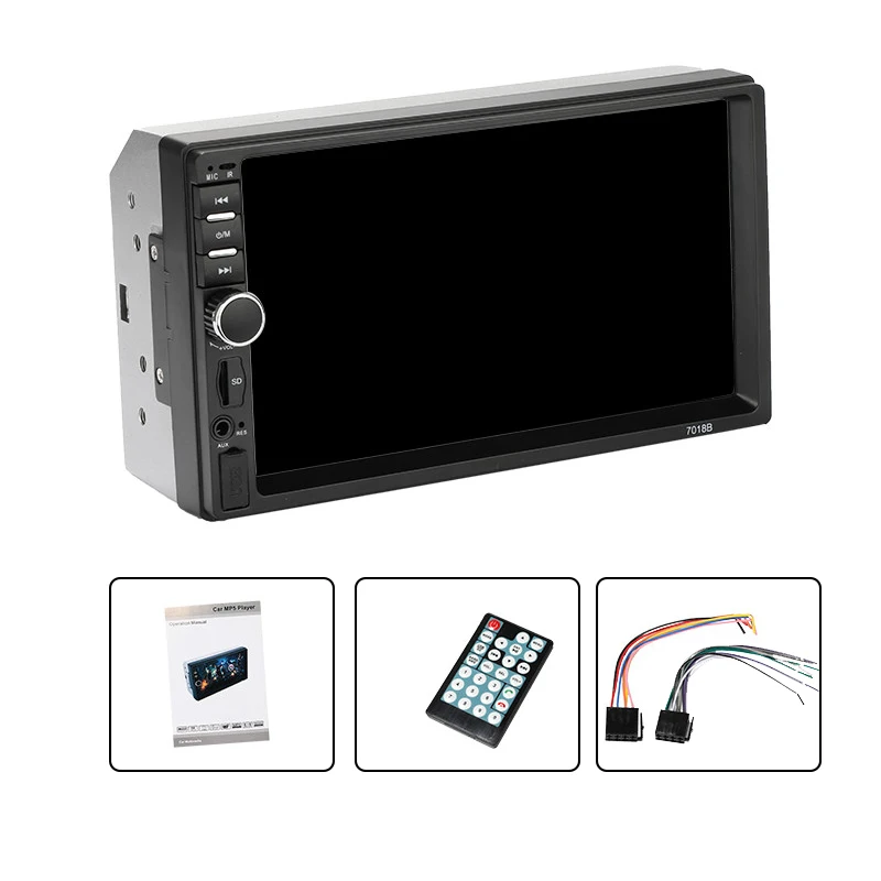7018B Car Audio 7 Inch 2 DIN Autoradio Stereo Touch Screen Auto Radio Video Car MP5 Player Support Bluetooth TF USB FM AUX Port