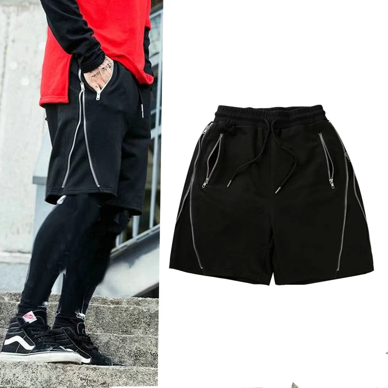 Новинка, летние мужские шорты, красивые модные шорты, мужские шорты для бега с карманами, с лентами, длина по колено, уличная одежда, хип-хоп, Бермуды, шорты