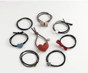 3 40 компл./лот 8 шт./компл. DIY простой мульти смолы мультфильм цветы резинки эластичные резинки для волос Инструменты для укладки волос аксессуары HA1629 - Цвет: 3