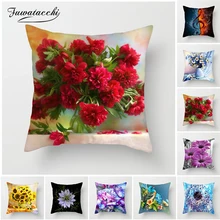 Fuwatacchi Flowers Cushion Cover Super Soft Dandelion Sunflower Pillow Cover for Home Chaie So...