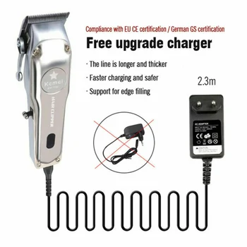 

KM-1996 LED Rechargeable Metal Electric Hair Clipper Professional Home Hair Trimmer Tool Cordless Shaver Kit