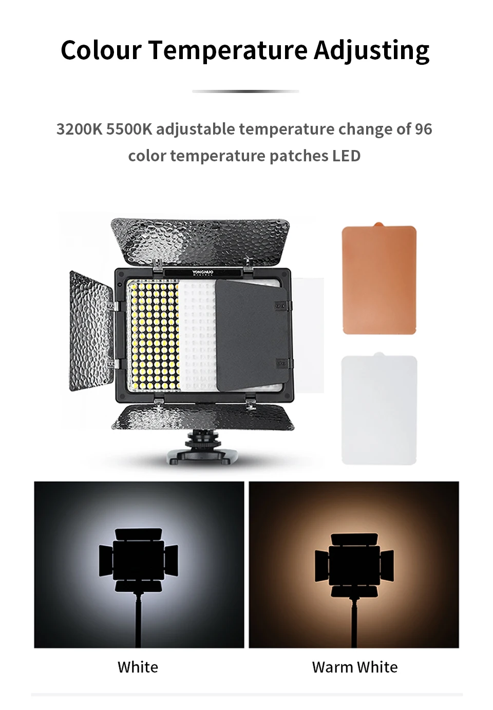 YONGNUO YN300III YN300 III светодиодный светильник 3200 K-5500 K CRI95 светильник комплект+ AC DC адаптер питания для Canon Nikon Pentax Olympus