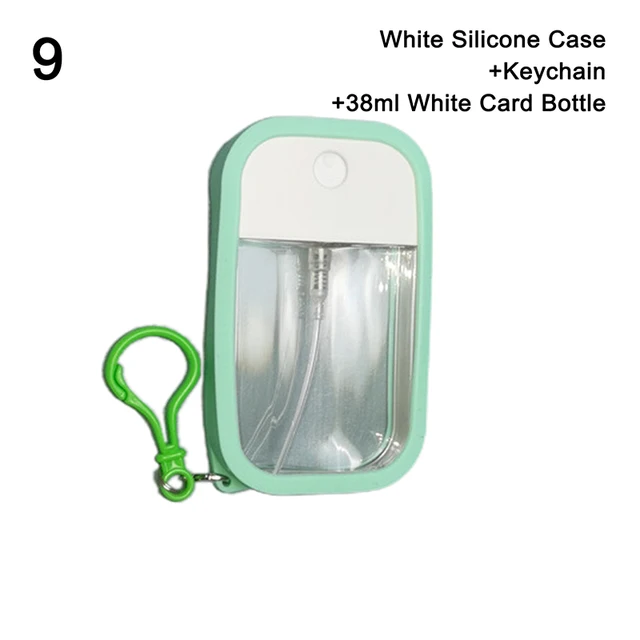 Portable Spray Bottle High Pressure Alcohol Disinfectant 38ML Mist Spray Bottle With Silicone Sleeve And Keychain A9