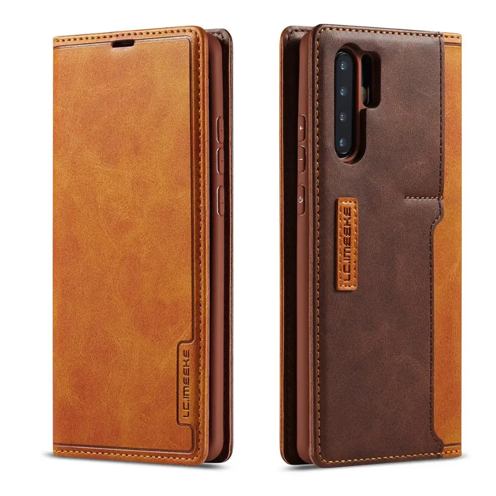 Brown Магнитный флип-чехол для телефона Fundas для huawei P30 P30pro чехол из искусственной кожи держатель для карт для huawei p20 p20pro чехол TPU чехол - Цвет: Brown