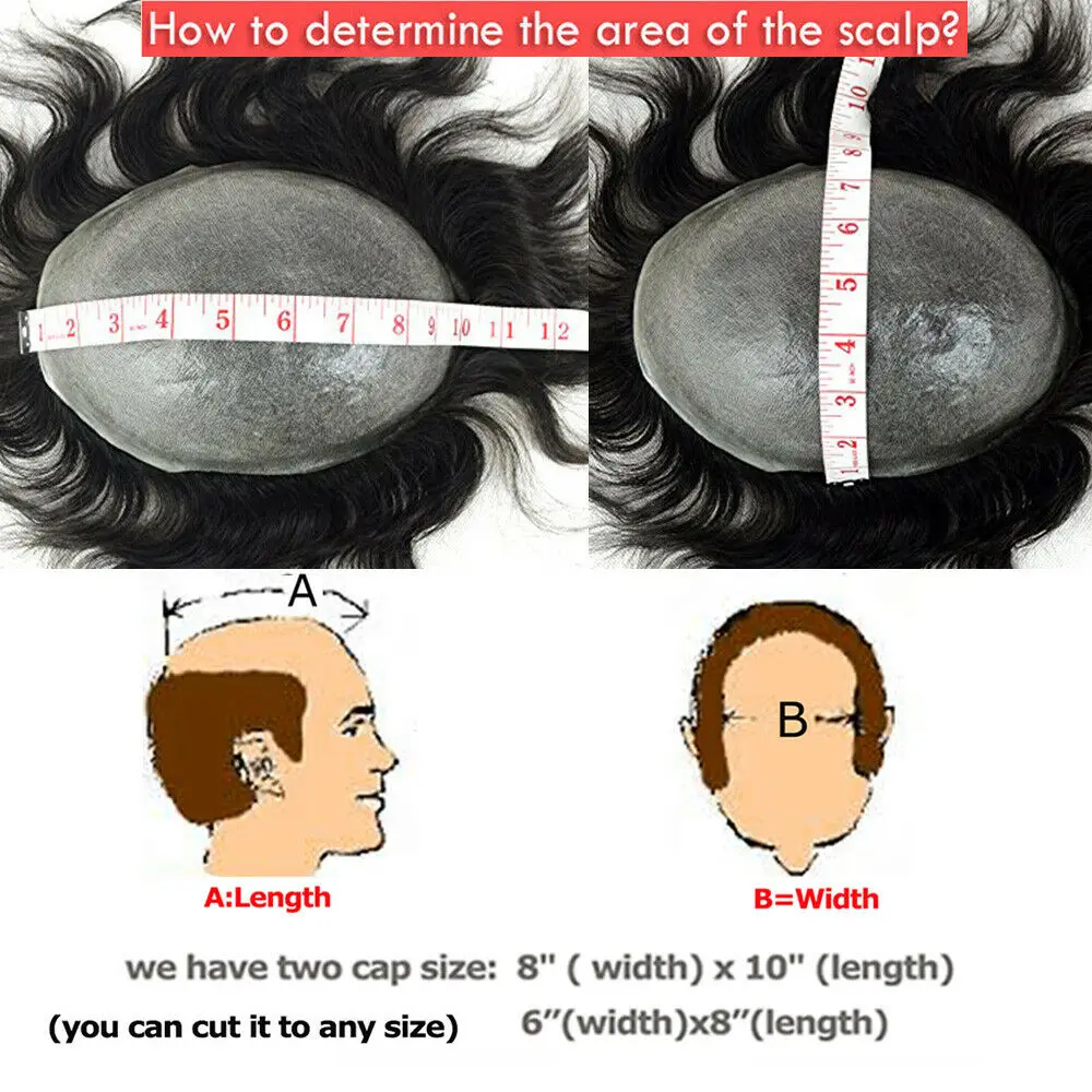 SEGO 8 ''x 10'' прочная тонкая кожа PU 0,04-0,05 мм натуральные волосы для мужчин парик не Реми волосы индийские волосы Замена для мужчин t система плотность