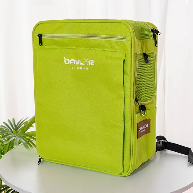Pet Cat Carrier Backpack Travel Cats Bagpack Small Dogs Carrying Bag for Kitten Puppy Space Handbag Portable Products Green