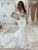 LORIE Boho Wedding Dresses Mermaid Lace Long Sleeves Wedding Gown Vintage White Ivory Custom Made Luxury Bridal Dress 2021 #3