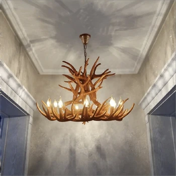 

Modern LED Pendant Lights Buck Deer Horn Antler Living Room Pendant lamp Industrial Bedroom Dining Room Kitchen Light Fixtures