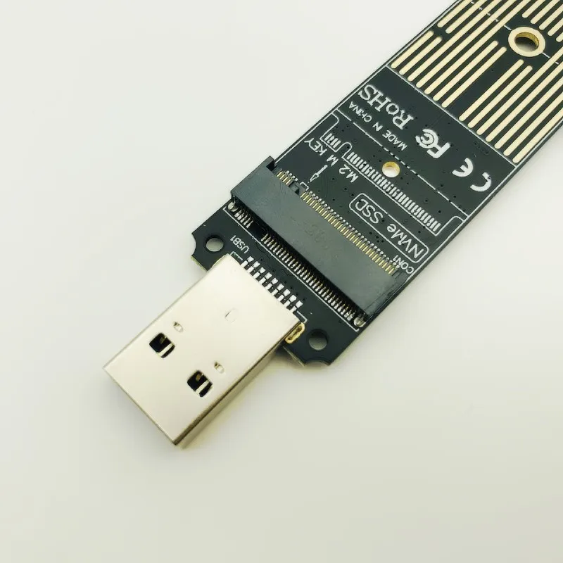 Портативный высокопроизводительный NVME к USB адаптеру M.2 SSD к type-A картам USB 3,1 Gen 2 мостовой чип к M2 SSD Key M для Windows XP/7/